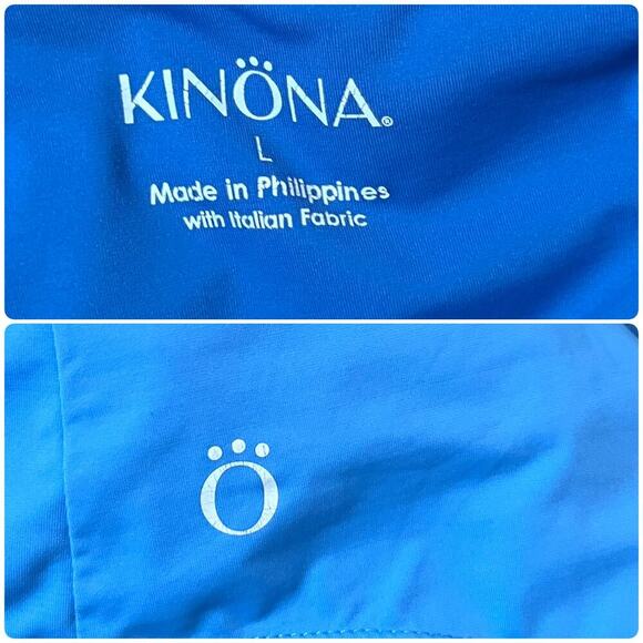 Kinona Blue Swing Easy 3/4 Sleeves Golf Sun Top Large Moisture Wicking - Picture 8 of 10
